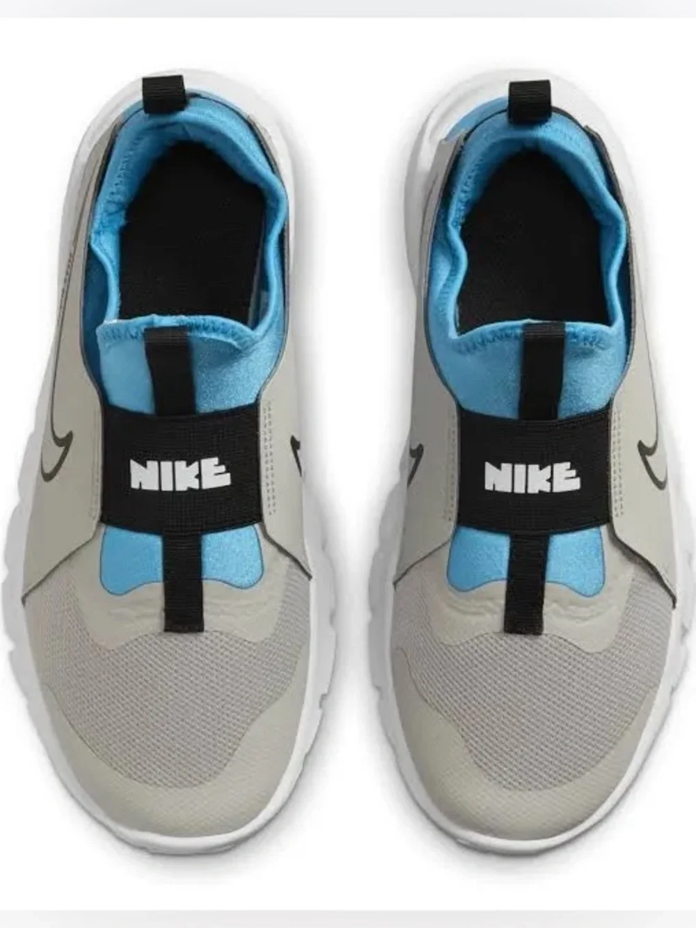 Nike FLEX RUNNER 2 PS 'LIGHT IRON ORE BLUE LIGHTNING' Lace Free Booty Style